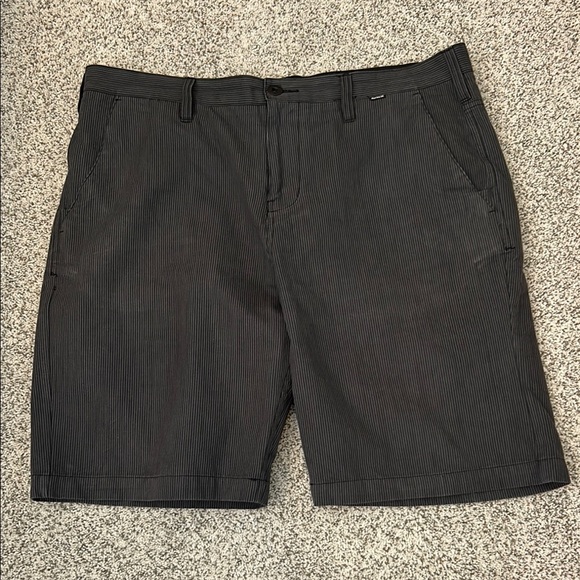 Men’s Hurley Gray and Black Stripe Shorts - Picture 1 of 8